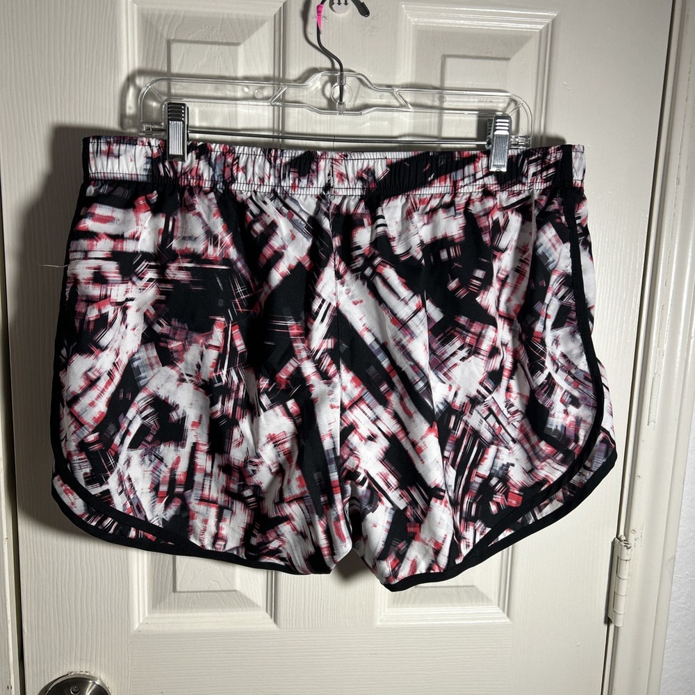 Calvin Klein Womens Large Running Shorts Pink Black Design Athletic - Picture 3 of 4
